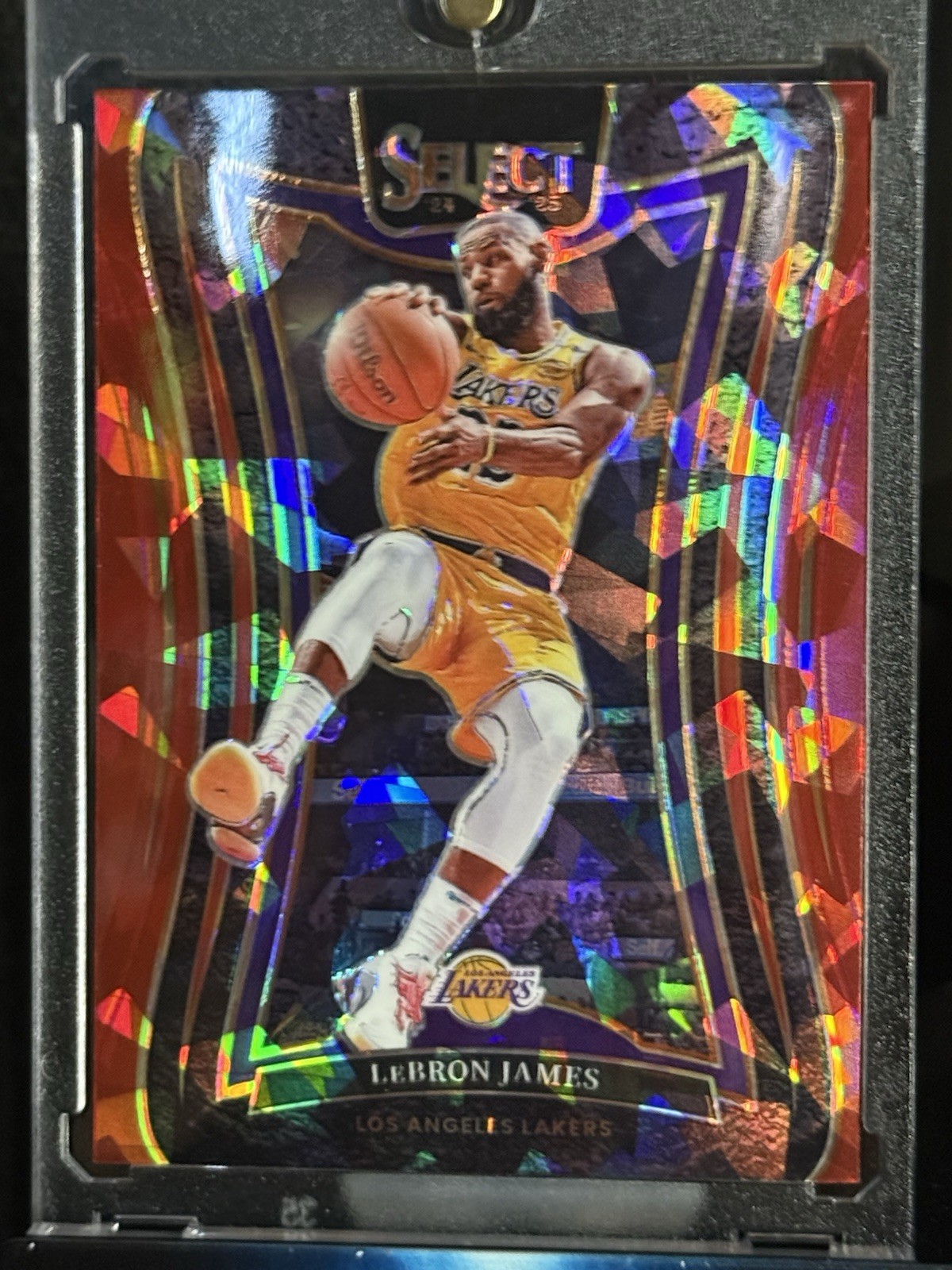 2024-25 PANINI SELECT #310 MEZZANINE LEVEL RED ICE PRIZM LEBRON JAMES (SSP)