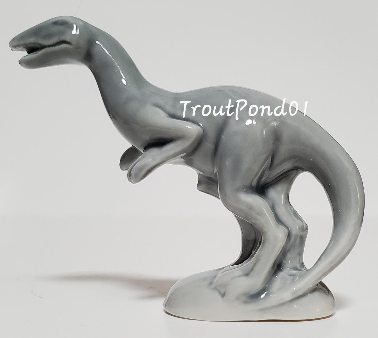 Wade Whimsies Miniature Porcelain Dinosaur Figurine 2008 from Set 3 Gray