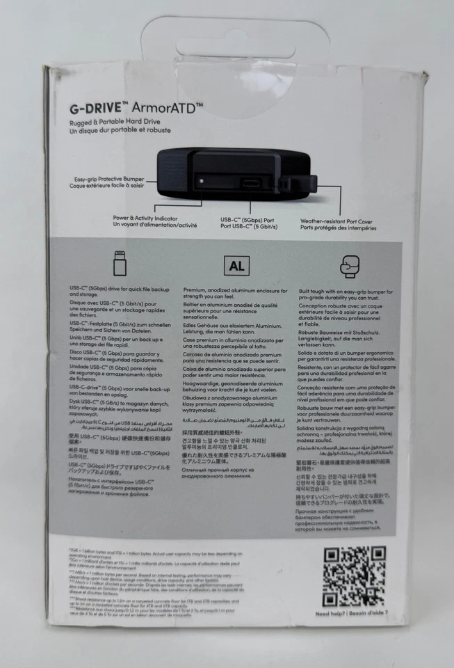 SanDisk Professional G-DRIVE 4TB External USB-C Portable Hard Drive - Black - OB - Image 3 of 3