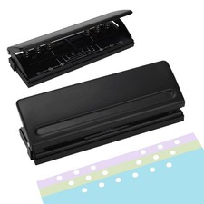 Adjustable 6-Hole Punch - Metal Hole Puncher for A4/A5/A6, Personal Pocket ...