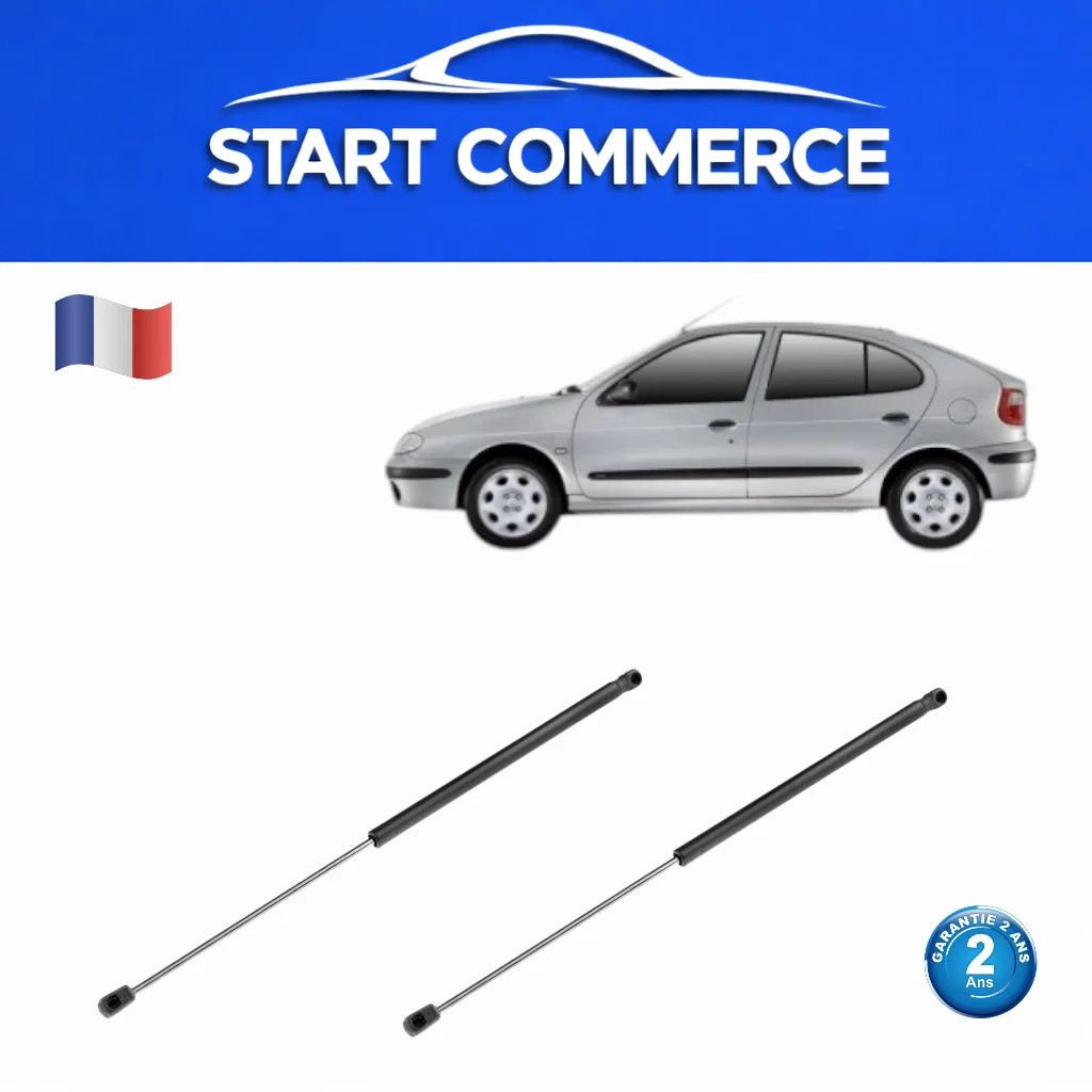 Vérins de coffre pour Renault Megane I en acier renforcé premium, standard OE 7700838612