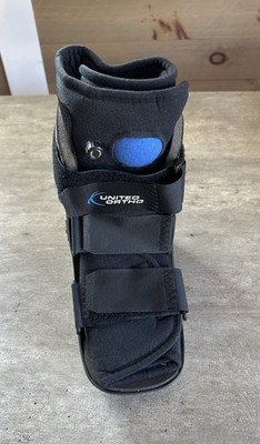 United Ortho Ankle Short Air Cam Walker Fracture Boot, Medium, Black