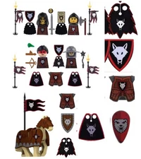Alt 4 LEGO Castle Wolf Pack Beast Masters Minifigures Knight Medieval READ!!!