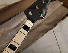 Black head J Bass Guitar Neck maple black block inlay 20 Fret Gloss 34inch