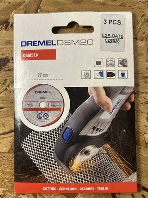 Dremel 3pcs Saw-Max 3'' Metal Cut-Off Wheel Disc DSM510 DSM510C - Exp: 02/26