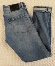Levis Made Crafted 502 Taper Selvedge Denim Jeans Mens 30x30.5 Blue Big E Slim