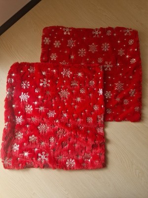 Kissen Weihnachten 40 x 40 cm rot und silber