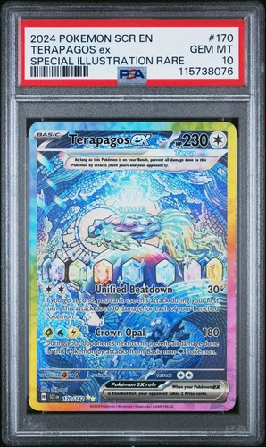 Pokemon PSA 10 2024 SV Stellar Crown Terapagos ex 170/142 SIR *8076