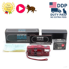 Near MINT in Box Olympus XA2 Red Point Shoot 35mm Film Camera From JAPAN