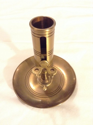 Baldwin Brass Adjustable Chamber Candlestick 4.25 Inch 4" Base USA Candle Holder - Picture 4 of 6