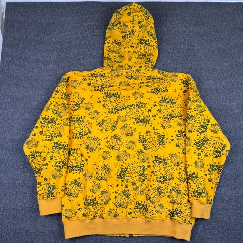 Vintage Akademiks Würfel Hoodie Herren XL gelb AOP Jesse Pinkman Jacke Y2K Neu mit Etikett - Bild 5 von 7