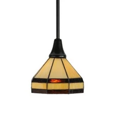 Meyda Tiffany 145363 Topridge 8"W Mini Pendant - Brown