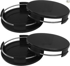4 PCS Car Snap-in Wheel Center Caps, 65MM/2.56 in Outer Diameter and 59MM/2.32In