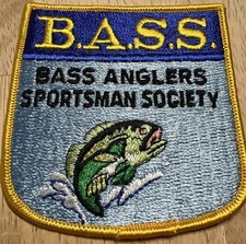 Vintage B. A. S. S. Bass Anglers Sportsmen Society Patch