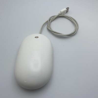 #ad Apple Mighty Mouse A1152 Optical USB Wired Mac PC Clean Tested $9.89