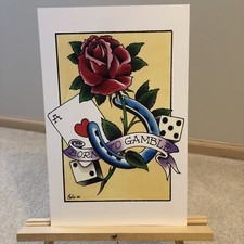 mike rollo banks malone vintage tattoo flash 1st Generation Copy