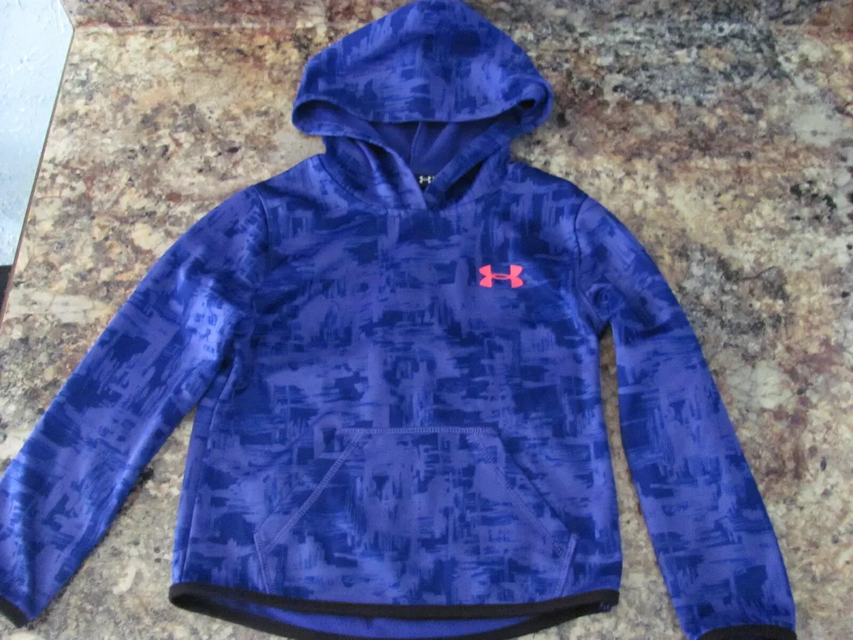 Girl s Size 5 Under Armour Hoodie Sweatshirt Purple Navy Blue eBay