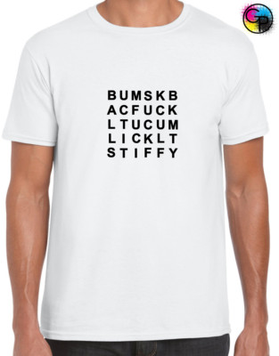 UNHÖFLICHES WORDSEARCH HERREN-T-SHIRT LUSTIGER WITZ GEDRUCKT DESIGN GESCHENK IDEE VATER