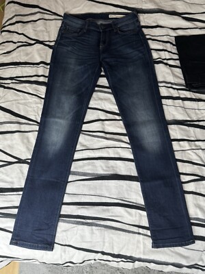 Denim Jeans Big Star 26/34 Neu Tapered Dunkelblau Hochwertig Fitslim