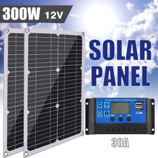 300W 12V Solar Panel Kit for Camper / Caravan / Boat with 30A Controller US SELL