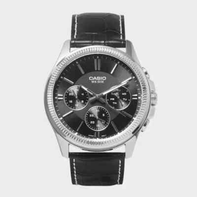 CASIO Herren Armbanduhr MTP-1375L-1A | 50M Wasserdicht, Echtlederverbot