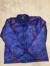 Blue Plaid Swiss Tech Puffer Jacket Youth XXL Size 18