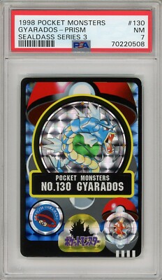 Pokemon Card Gyarados No. 130 Prism Holo Sealdass Series 3 1998