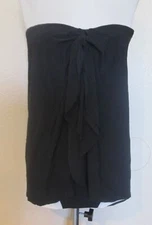 Aqua Green BLACK Strapless Flyaway One-Piece Swimsuit Small (4/6) ~ NEW