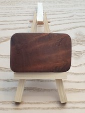 Vintage Wooden Belt Buckle Handcrafted Brown Wood Dark.
