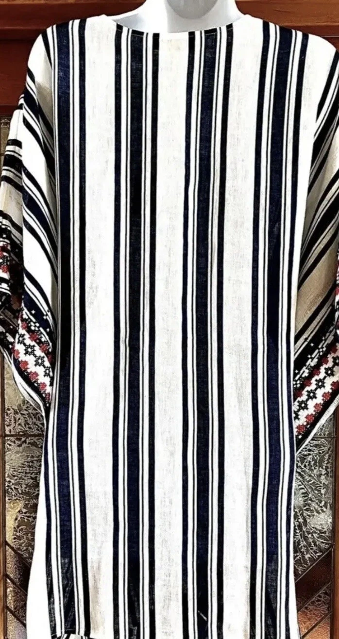 NUOVA TENDA DA SOLE TORY BURCH AUDACE A RIGHE CAFTANO COPERTURA SPIAGGIA TORY BIANCO MARINO TAGLIA XS S