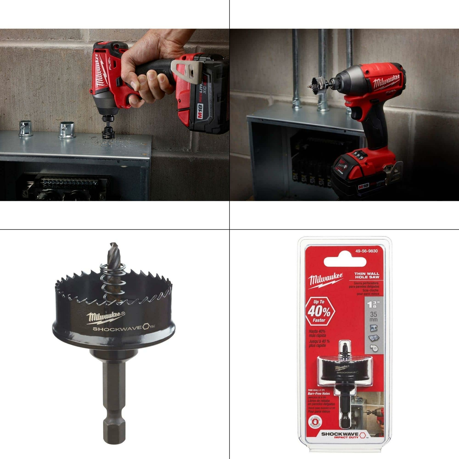 1-3/8 In. Shockwave Impact Duty Hole Saw | Milwaukee Thin Inch Wall Twn  Stock 45242321148 | eBay