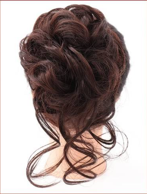 Kunsthaar-Chignon – Elastisches Haarteil, Dunkelbraun, Für Elegante Frisuren