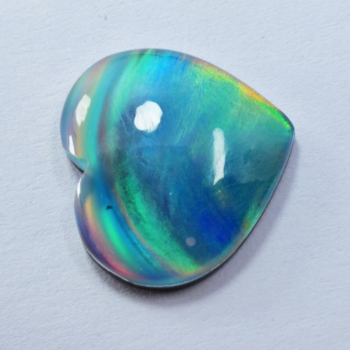 CERTIFIED 15.35 Ct Natural Boulder Opal Heart Cut Pendant Size Gemstone - Picture 2 of 10