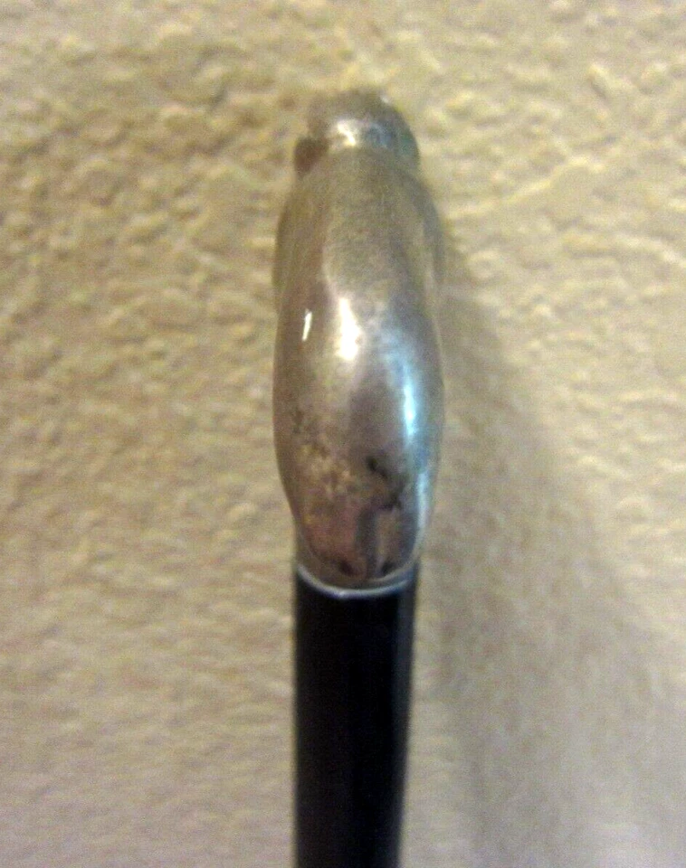 Bastón Crown Sheffield Halcón Halcón Águila Cabeza de Pájaro Plateado Foto 4 de 4