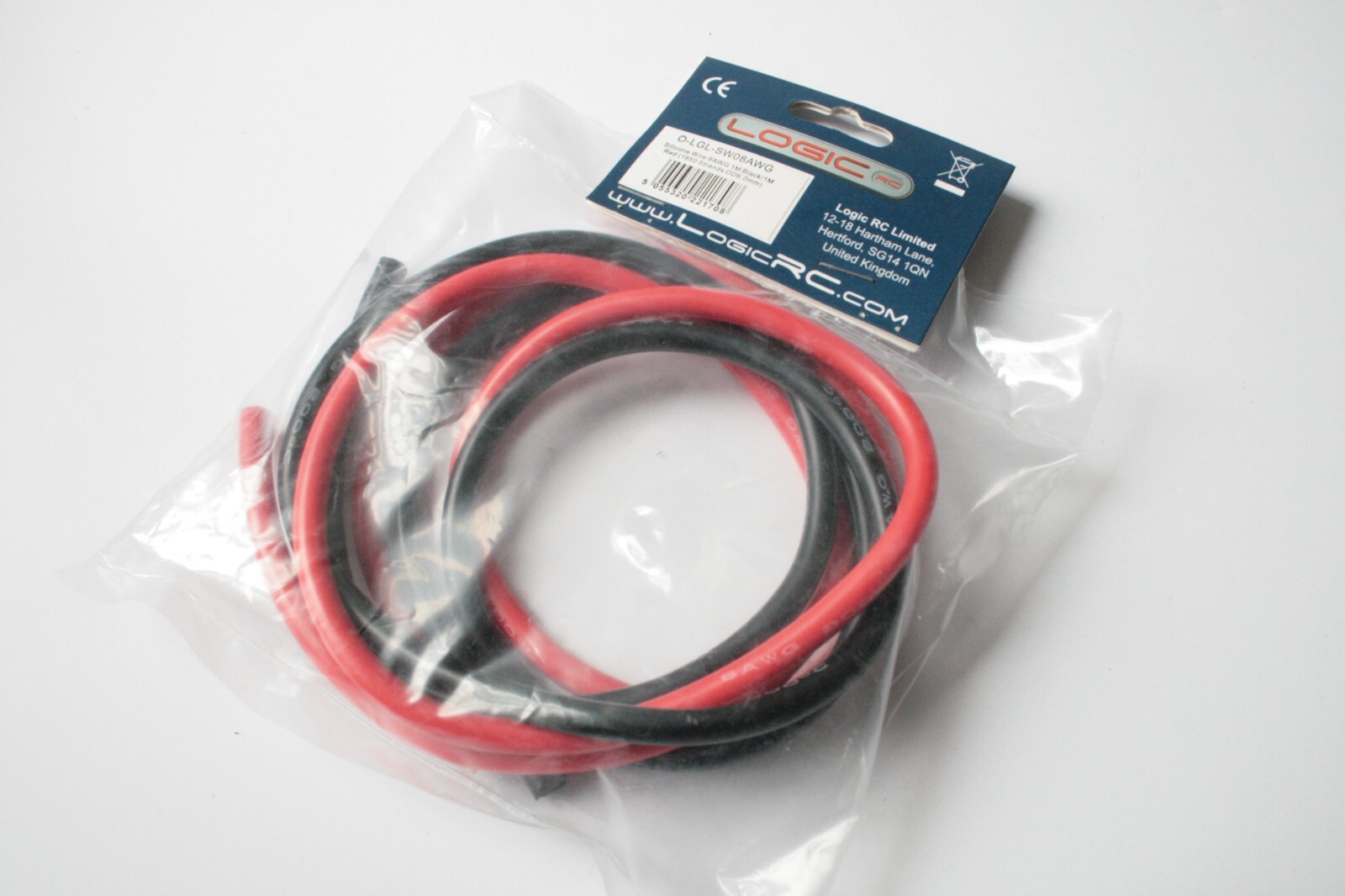 Logic RC Silicone Wire 8 AWG 1M Black 1M Meter Red Cable (OD 6.0mm) LGL-SW08AWG