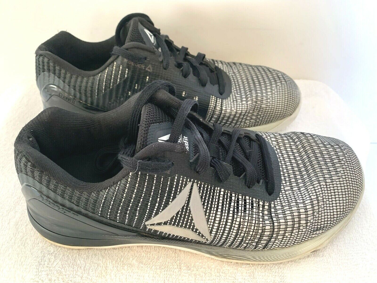 Reebok Crossfit Nano 7 0.5 mm Black White Shoes Sneakers Women&#039;s sz 9.5 | eBay