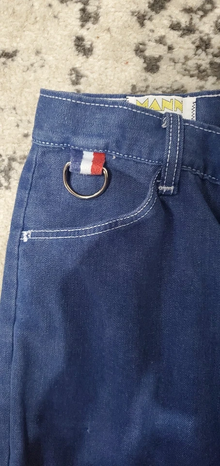 Pantalones de campana de mezclilla vintage años 70 MANN Foto 4 de 4