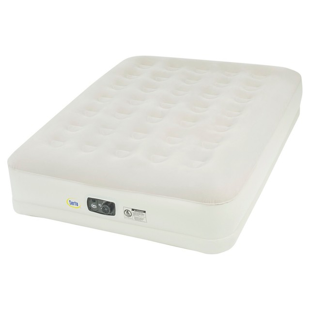 Serta Raised Air Mattress with Never Flat Pump, Queen for sale online