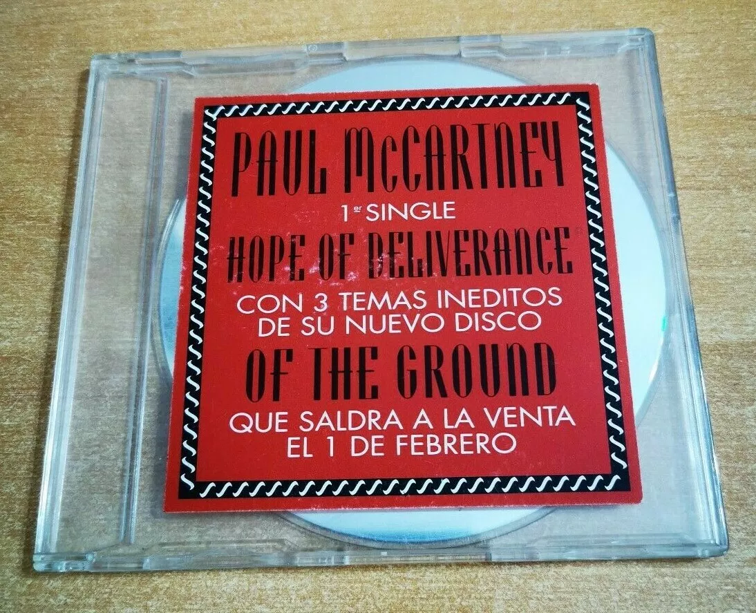 PAUL McCARTNEY Hope of deliverance RAREST UK PROMO CD SINGLE + SPANISH STICKER