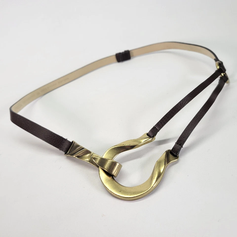 Cinturón de cuero Chicos 30 32 34 36 pequeño mediano ajustado marrón cadera Foto 3 de 4