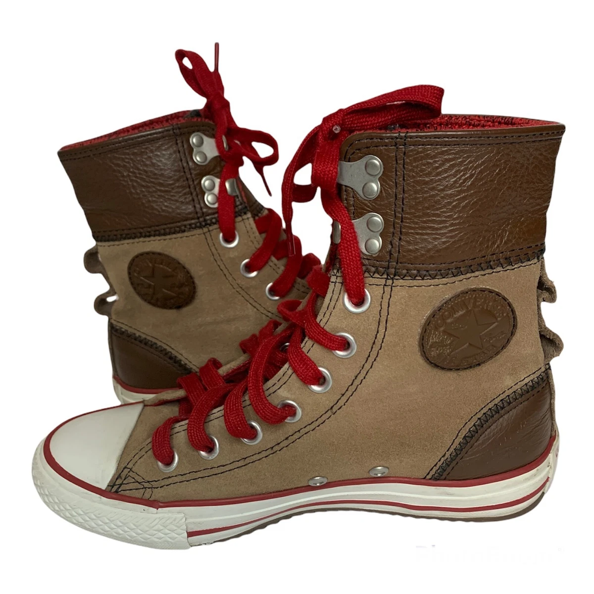 CONVERSE Chuck Taylor 540295C Elsie Rolldown X Hi Sneaker 6 Brown Suede LEATHER