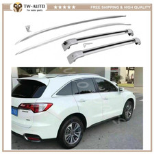Barra transversal lateral para riel de techo plateado 4 piezas se adapta a Acura RDX 2012-2018