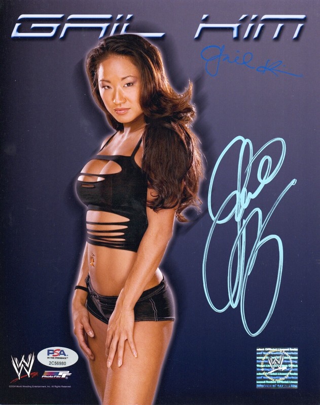 Gail Kim WWE Original Signed Autograph 8x10 Photofile w/ PSA COA