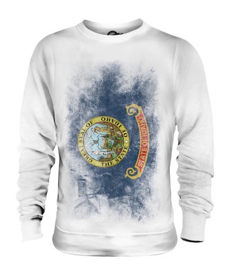 BUNDESSTAAT IDAHO VERBLICHEN FLAGGE UNISEX SWEATER PULLOVER PULLI HERREN DAMEN