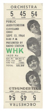 1  BEATLES UNUSED FULL CONCERT TICKET 1964 Cleveland, Ohio   laminated reprint