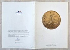 MENU  AIR FRANCE VARSOVIE / PARIS F. MITTERAND 1989 COM. SALUT PUBLIC