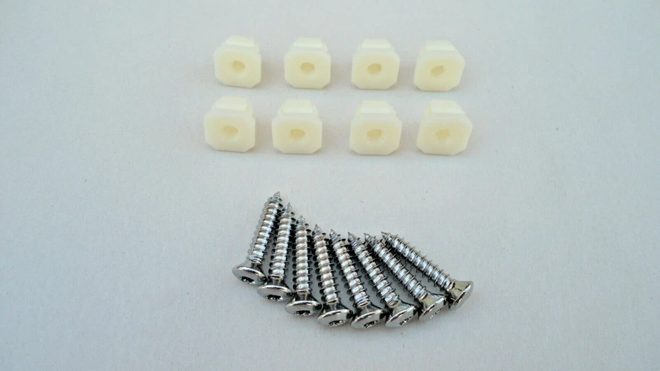 8 TORNILLOS DE BISEL/REJILLA CROMADOS VINTAGE NUEVOS GRAND PRIX CUTLASS SUPREME 442 OLDS ETC Foto 3 de 3