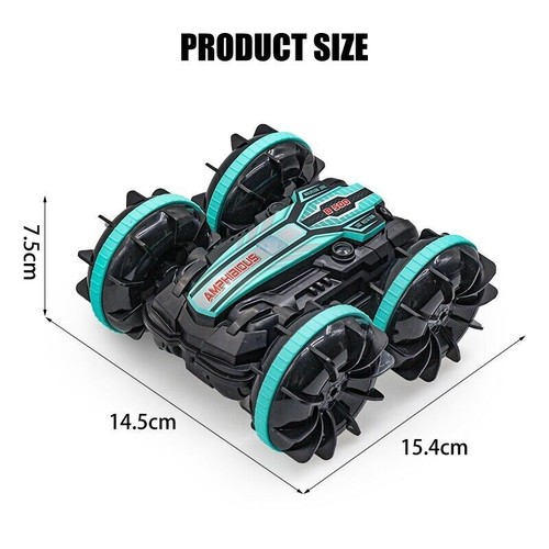 RC Stunt Car Amphibious Double-Sided Flip Remote Control Outdoor Toy - Picture 3 of 16