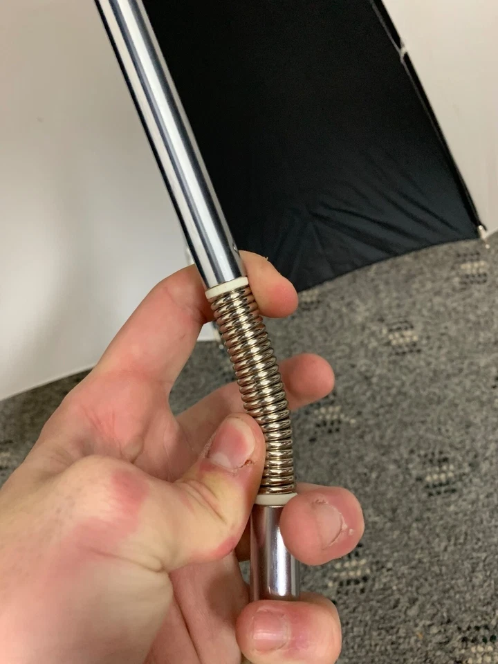 Paraguas de nailon negro/blanco Golf Leighton Windefyer Foto 4 de 4