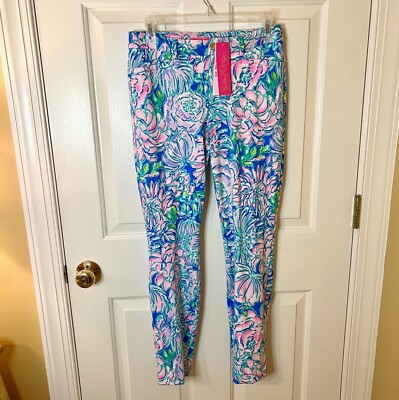 Lilly Pulitzer High Rise Knit Kelly Pant Size 6 In Full Bloom  display picture 1